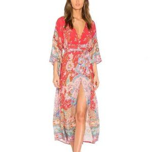 Spell Lotus Kimono Ruby Gown Dress